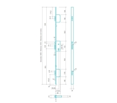 CERRADURA 3P EZCURRA 2000B/3 C/CILINDRO C/LARGO 45