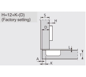 BISAGRA DTC PIVOT-PRO CLIP FRENO RECTA