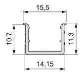 PERFIL ENCASTAR LLUMS LED LYNX W