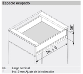 Cajón Legrabox M blanco