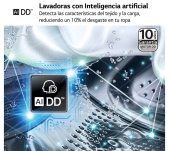 LAVADORA LG F4WR6013AGW CLASE A CON NFC