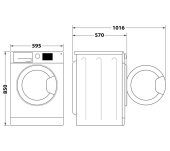 LAVADORA SECADORA WHIRLPOOL FFWDB864369BVSP