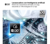 LAVADORA SECADORA LG F4DR6009A1W AI DIRECT DRIVE