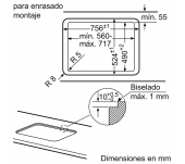 ENCIMERA BOSCH PPQ7A6B90 5 ZONAS GAS NATURAL