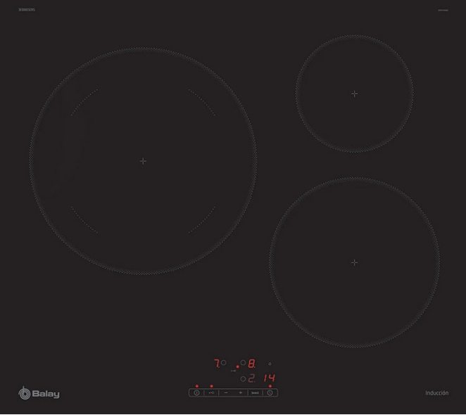 VITROCERÀMICA INDUCCIÓ BALAY 3EB865ERS 3 ZONES