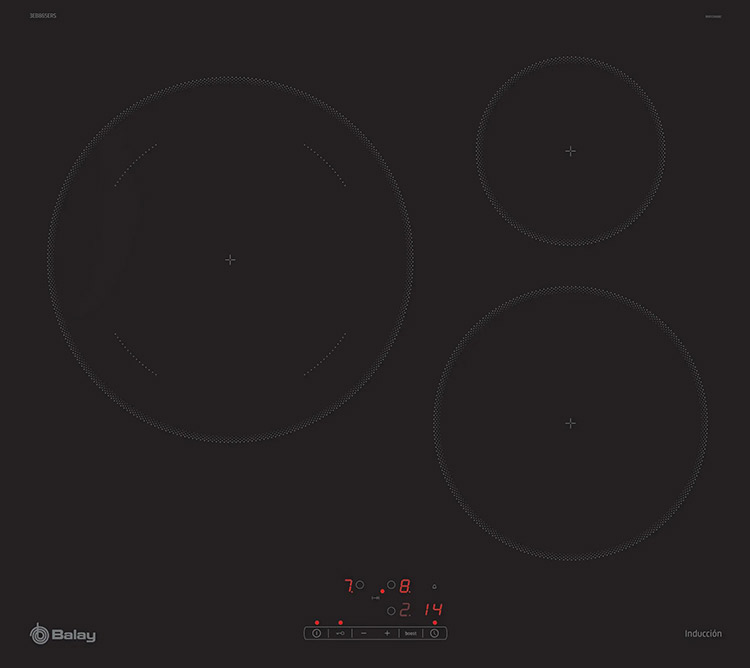 VITROCERÀMICA INDUCCIÓ BALAY 3EB865ERS 3 ZONES