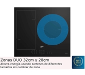 VITROCERÁMICA INDUCCIÓN BEKO HIIS63206M 3 ZONAS