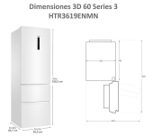 FRIGORÍFIC COMBI HAIER HTR3619ENPW NO FROST