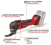 MULTIHERRAMIENTA EINHELL TP-MG 18LI BL SOLO S/BAT.