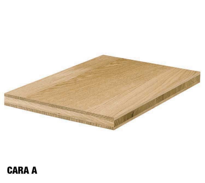 TABLERO ALISTONADO DE MADERA TRICAPA DE ROBLE