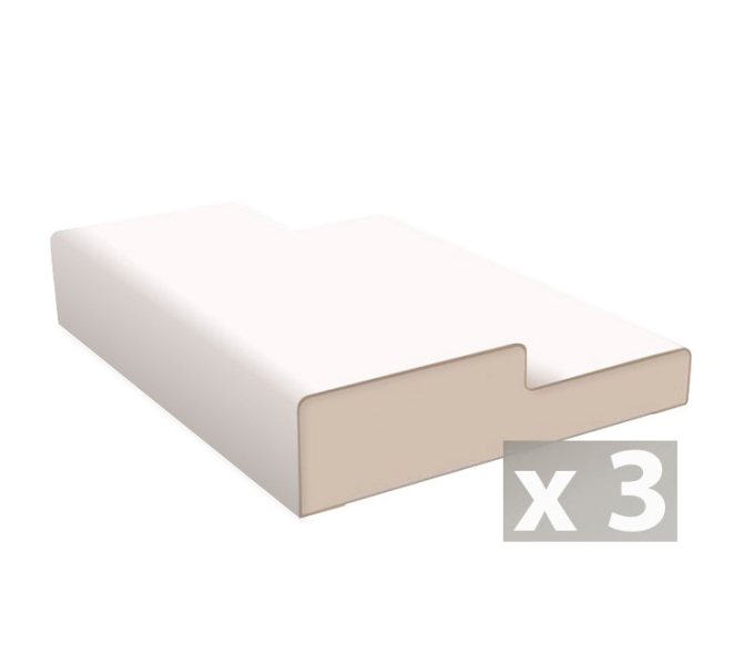 PACK 3 TIRAS GALCES MDF LACADO BLANCO