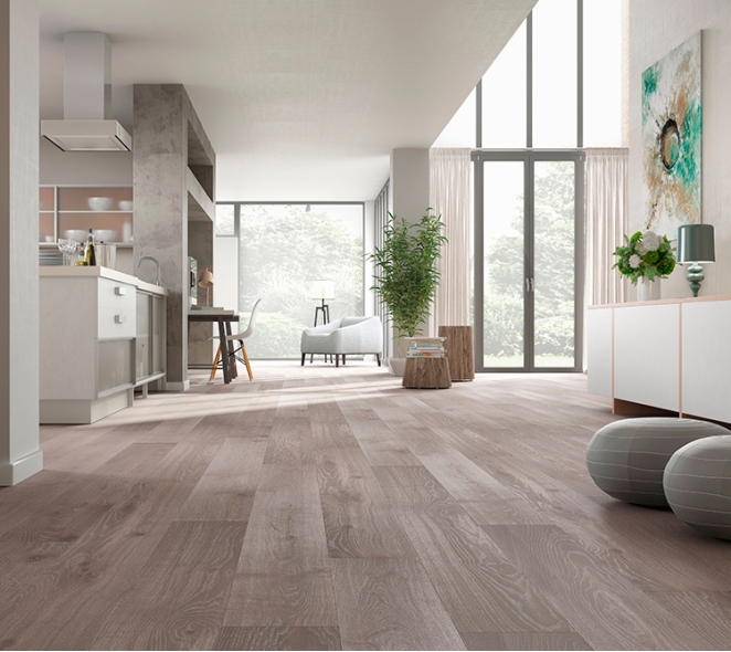 PARQUET DE FUSTA ROURE GRIS CLAR PREMIUM 1 LAMA 4B