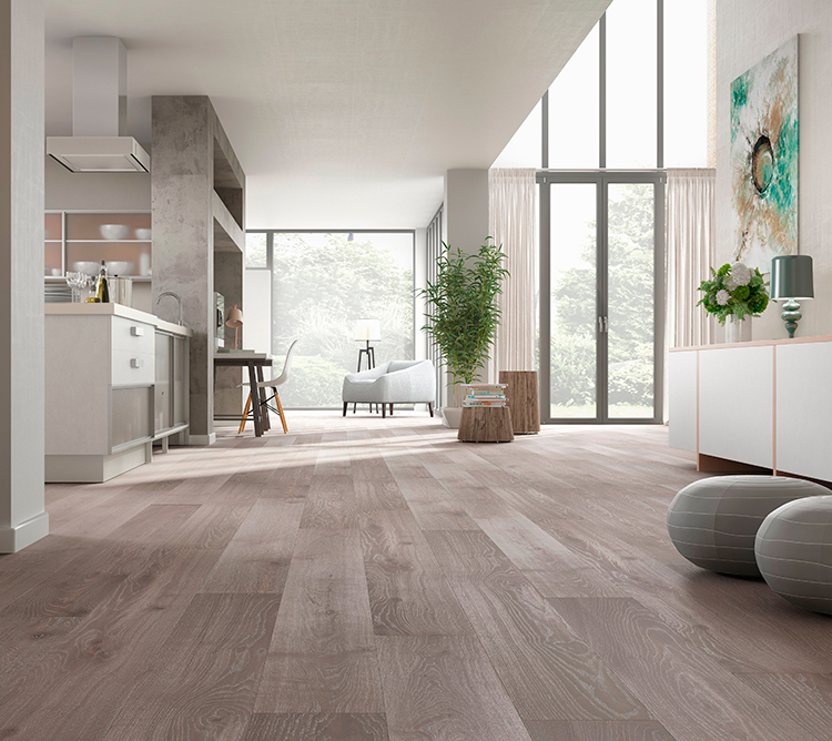 PARQUET DE FUSTA ROURE GRIS CLAR PREMIUM 1 LAMA 4B