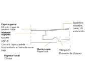 SUELO DE MADERA WOODLINK AC4 CEREZO 1 LAMA