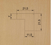 MOLDURA CRISTAL MDF RECHAPADA HAYA VAPORIZADA