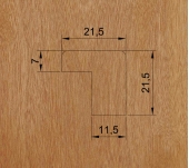 MOLDURA CRISTAL MDF RECHAPADA CEDRO