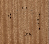 MOLDURA CRISTAL MDF RECHAPADA SAPELLY