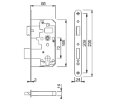 CERRADURA EMBUTIR HOPPE 910 S/CILINDRO