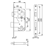 CERRADURA EMBUTIR HOPPE 910 S/CILINDRO