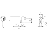 CILINDRO MCM 6 CERRADURA 1501P Y 1601P