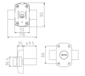 CERROJO SOBREPONER MCM 3100PR