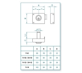 CERRADURA SOBREPONER JIS 11-10 CILINDRO FIJO DCHA