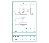 CERRADURA SOBREPONER JIS 12-8 CILINDRO FIJO DCHA