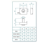 CERRADURA SOBREPONER JIS 12-10 CILINDRO FIJO DCHA