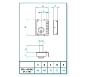 CERRADURA JIS SANSON 242 CILINDRO GRADUABLE DCHA