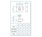 CERRADURA SOBREPONER JIS 11-8 CILINDRO FIJO DCHA