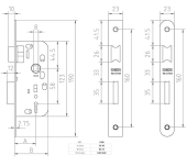 CERRADURA EMBUTIR MCM 1508 LLAVE GORJA