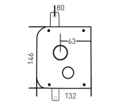 CERRADURA SOBREPONER MOTTURA CS630 GOLPE/LLAVE C/B