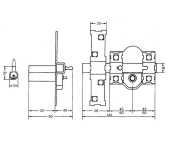 CERROJO FAC 301R/80 LLAVES IGUALES