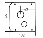 CERRADURA SOBREPONER MOTTURA CS610 GOLPE Y LLAVE