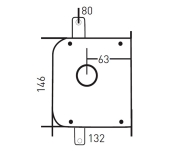 CERRADURA SOBREPONER MOTTURA CS620 LLAVE C/BARRAS