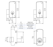 CERRADURA MCM 2556CP SÓLO LLAVE IZQUIERDA