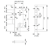 CERRADURA ANTIPÁNICO CORTAFUESGOS TESA 4030 S/C