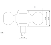 POMO CERRADURA TESA 3903 BAÑO-DORMITORIO