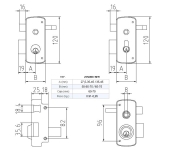 CERRADURA MCM 2556BPR CUADRADILLO Y LLAVE IZQDA