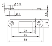 CERRADERO PLANO OJMAR CERRADURA 2855