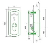 ESCUT DOBLE SEGURETAT EZCURRA 424-P CILINDRE DS