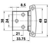 BISAGRA TIPO NEVERA MODELO 6