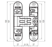 BISAGRA INVISIBLE KRONA KUBICA K2700 180º