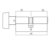 CILINDRO POMO JIS 2000/60P COMPAÑÍA ELÉCTRICA