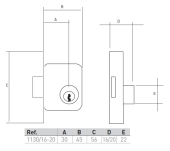 CERRADURA MUEBLE JIS 1130/20