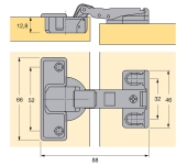 BISAGRA + BASE HETTICH FRIGORÍFICO ET582