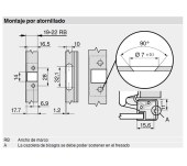 FRONTISSA BLUM 71T950A CLIP TOP RECTE