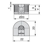 EXCÈNTRICA FIX TAULER AGLOMERAT 16MM