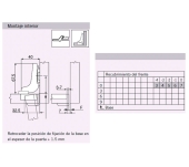 BISAGRA BLUM 71T9750 CLIP S/ACODADA PUERTA GRUESA