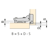 BISAGRA CAZOLETA EMUCA X91N CLIP ACODADA